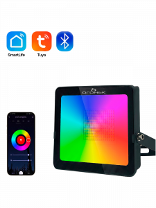 Прожектор светодиодный уличный 30Вт, ландшафтный RGB светильник с приложением Огонёк OG-LDP24